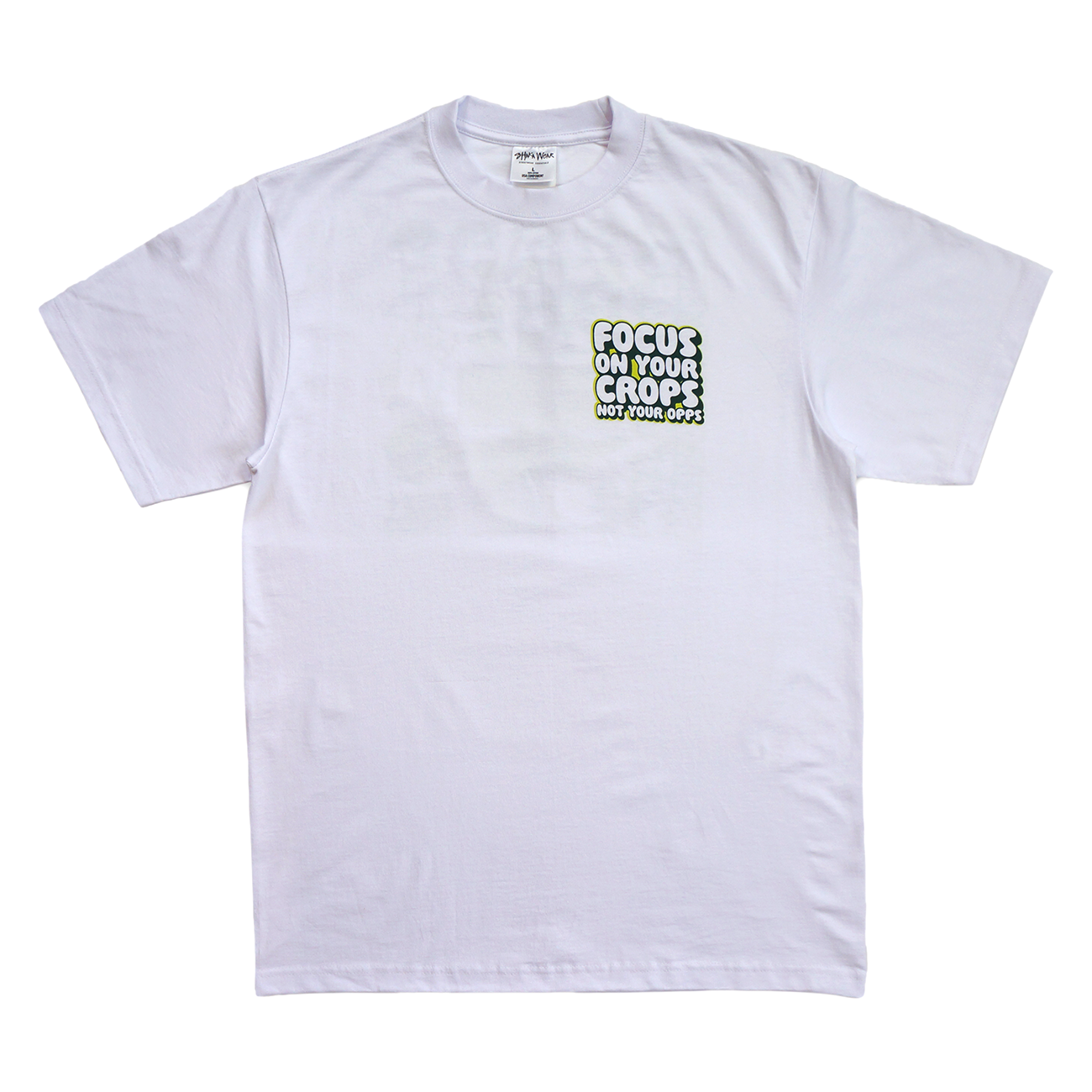 "FOCUS ON YOUR CROPS" SUMMER 24 TEE "WHITE"