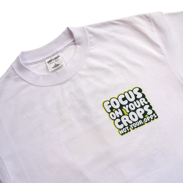 "FOCUS ON YOUR CROPS" SUMMER 24 TEE "WHITE"