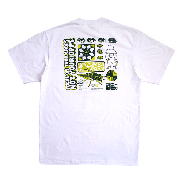 "FOCUS ON YOUR CROPS" SUMMER 24 TEE "WHITE"